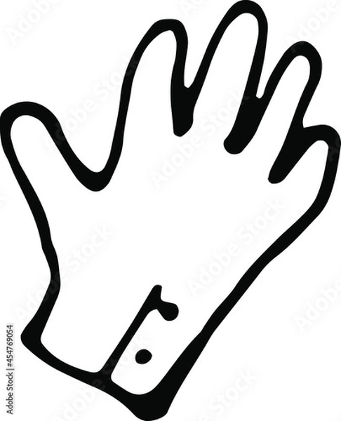 Obraz Glove. Hand drawn vector image