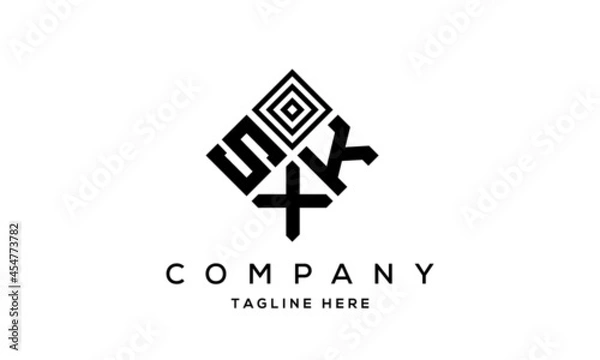Fototapeta SKX square three latter logo vector