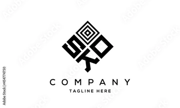 Obraz SOK square three latter logo vector