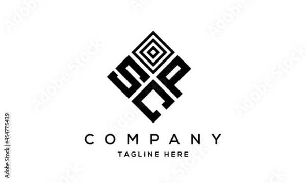 Obraz SPC square three latter logo vector