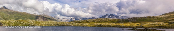 Fototapeta clouds over Grimsel Pass in Switzerland