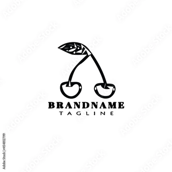 Fototapeta cherry logo icon design template vector