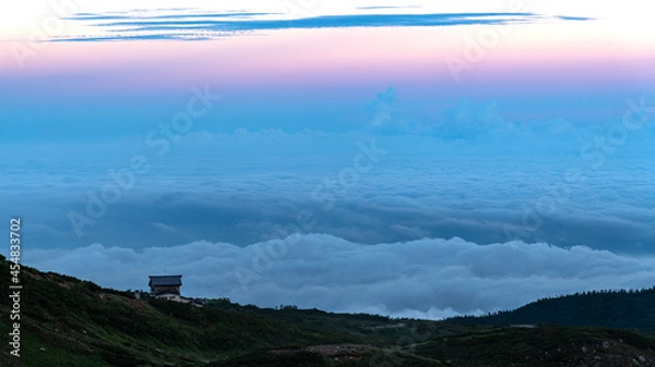 Obraz 朝焼けと雲海