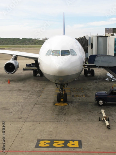 Fototapeta Airplane ready for boarding