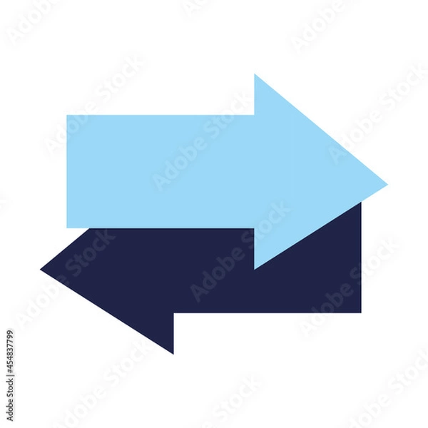 Fototapeta arrow is moving against