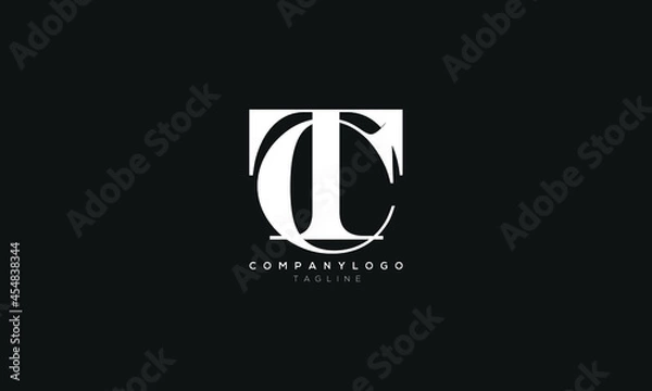 Obraz TC, CT, Abstract initial monogram letter alphabet logo design
