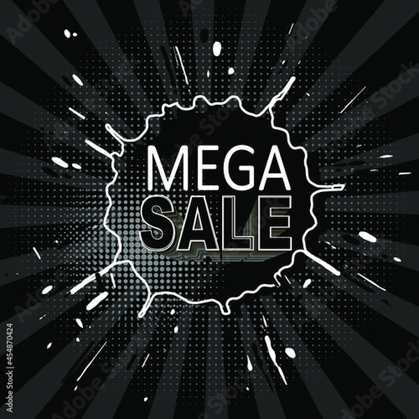 Obraz Explosive mega blowout design in pop-art style. Vector.