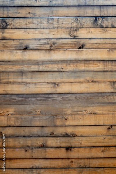 Fototapeta old brown wooden lath textured wall background