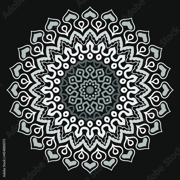 Fototapeta Circular one-color pattern. Illustration in vector