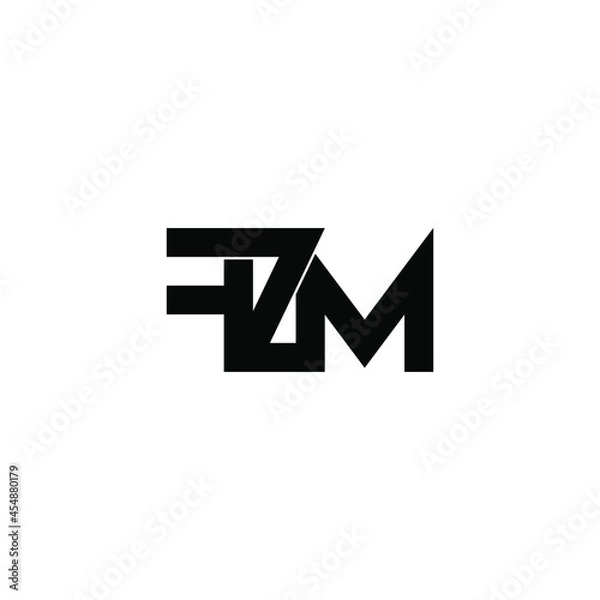Fototapeta fzm initial letter monogram logo design