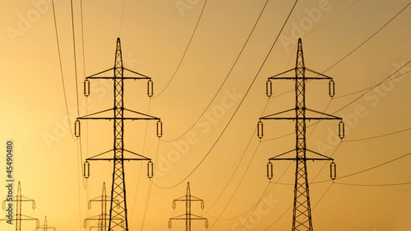 Fototapeta Stromleitungen 2