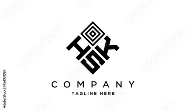 Fototapeta HKS square three latter logo vector