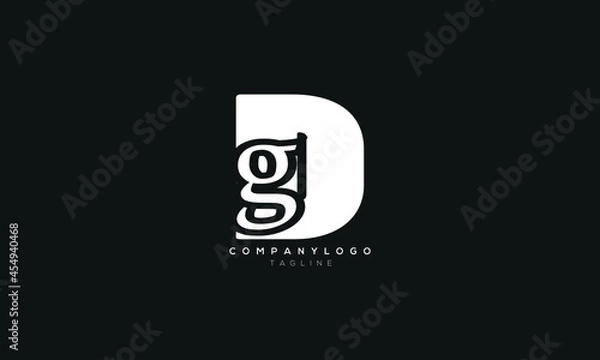 Fototapeta DG GD Abstract initial monogram letter alphabet logo design