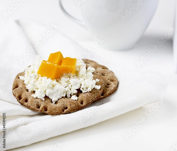 Obraz cottage cheese with fresh mango