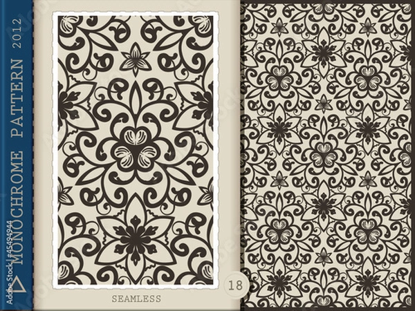 Obraz Seamless Pattern-monochrome 18