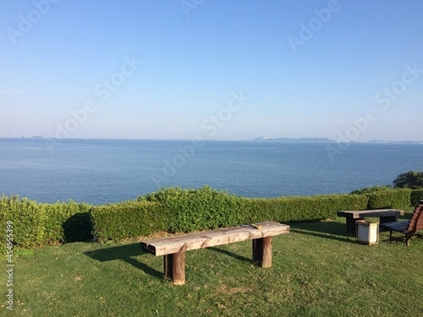 Obraz ベンチ 海