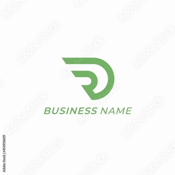 Obraz creative logo design letter D and R