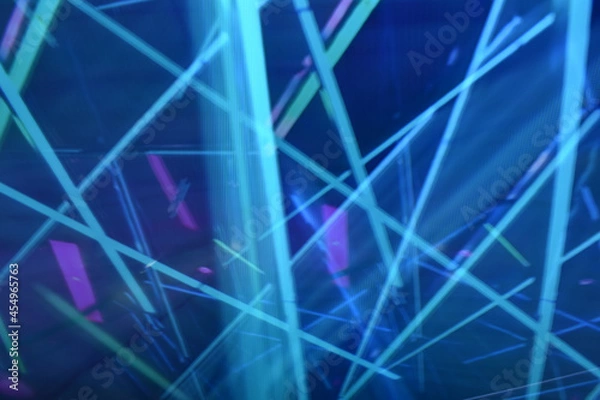 Fototapeta imagen abstracta de luces de colores azules turquesas y violetas