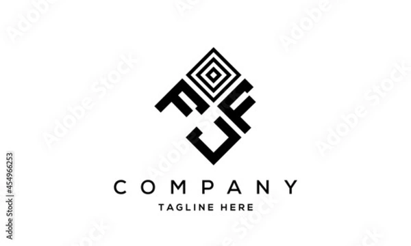 Obraz FFJ square three latter logo vector