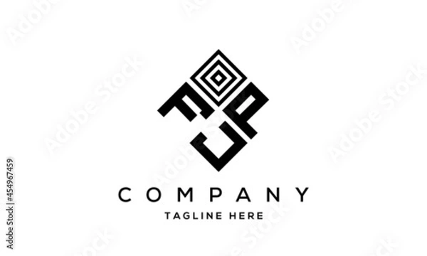 Obraz  square FPJ three latter logo vector