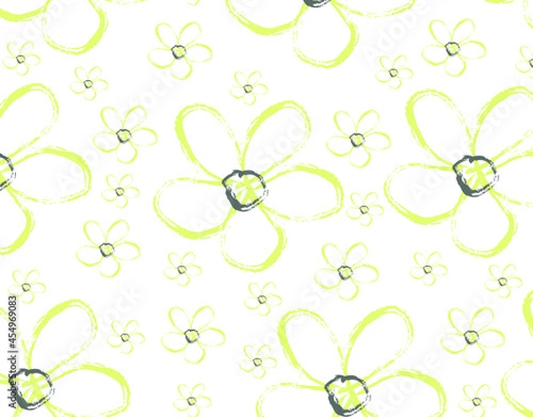 Obraz vector floral colorful seamless pattern, wallpaper, illustration and background