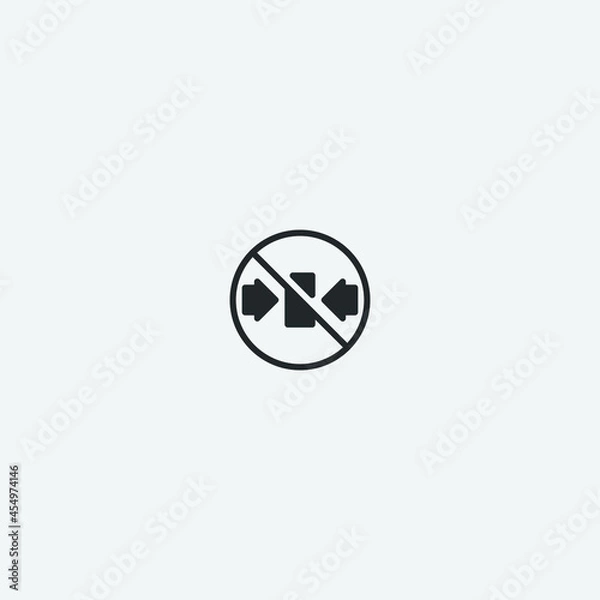 Obraz No packing vector icon illustration sign