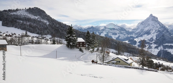Fototapeta Amden, Switzerland ..