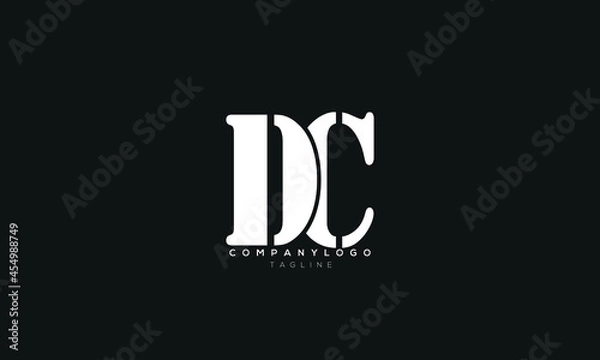 Obraz CD, DC, Abstract initial monogram letter alphabet logo design