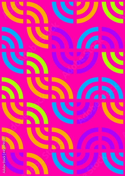 Fototapeta Abstract Geometric Pattern generative computational art illustration