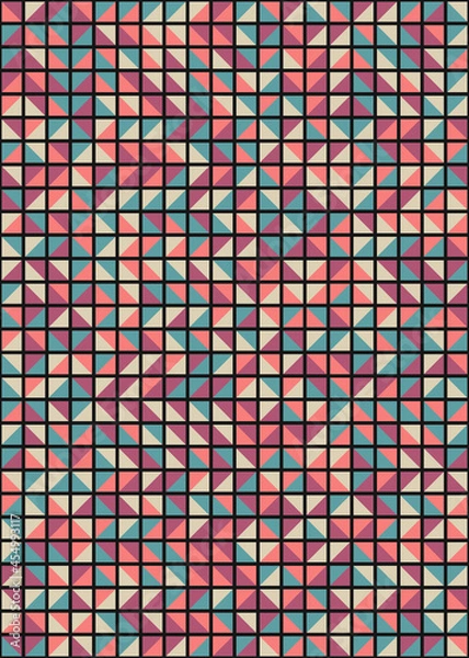 Fototapeta Abstract Geometric Pattern generative computational art illustration