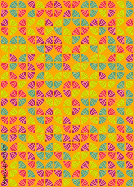 Fototapeta Abstract Geometric Pattern generative computational art illustration