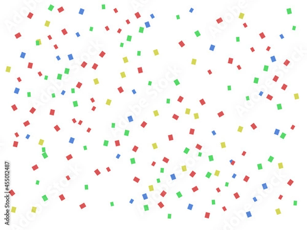 Fototapeta 色鮮やかな紙吹雪のイラスト　シンプル　カラフル　パーティ