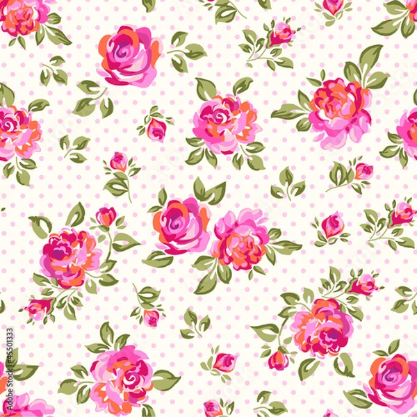 Obraz bright seamless rose background