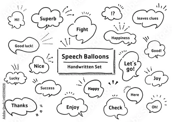 Fototapeta 手書きの吹き出し