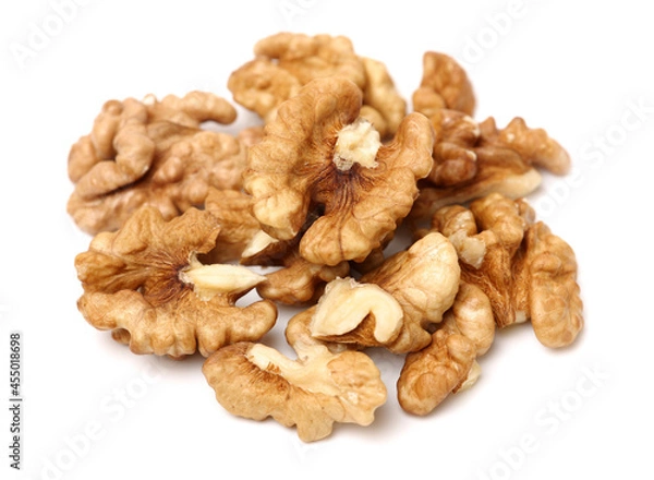 Fototapeta walnuts on a white background