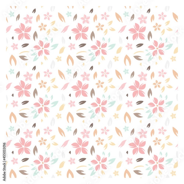 Fototapeta seamless pattern with flowers