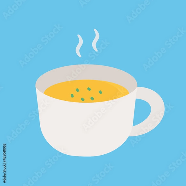 Obraz シンプルでかわいいスープのイラスト