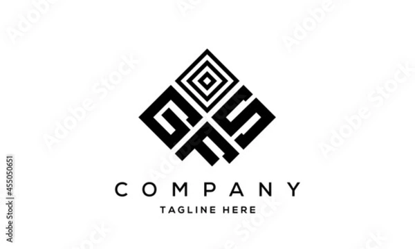 Fototapeta GSF square three latter logo vector