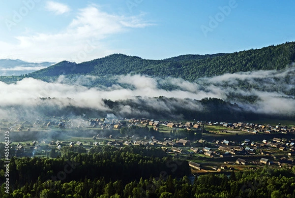 Obraz landscape with fog