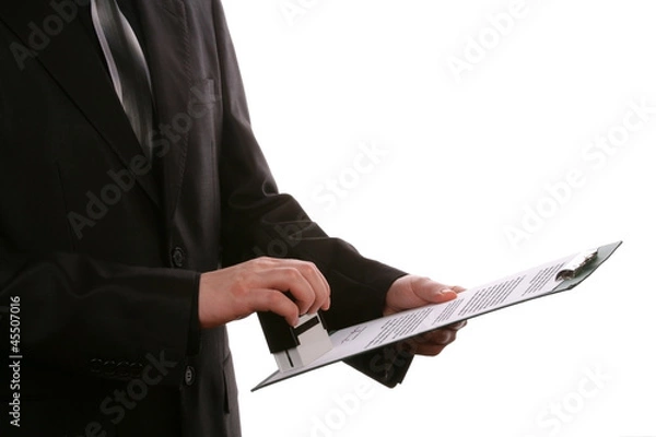 Fototapeta Put a stamp on the form