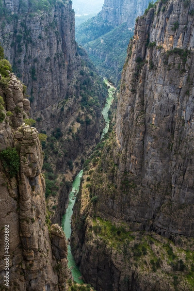 Fototapeta Antalya Tazı Canyon and the Köprü Stream that beautifies the canyon
