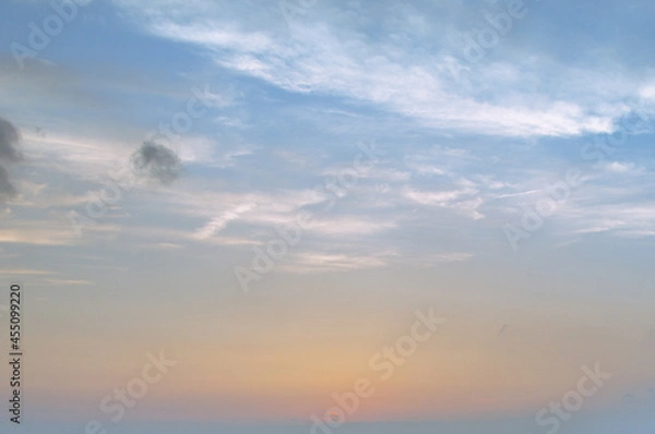 Obraz 夕焼け　空　雲　背景　背景素材