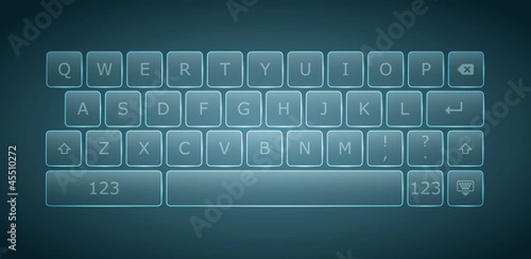 Obraz Virtual keyboard for touchscreen devices
