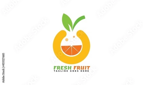 Fototapeta orange logo vector abstract design