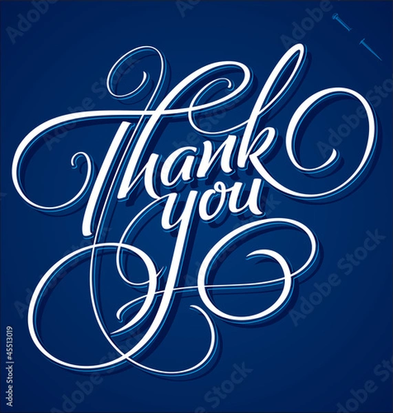 Obraz THANK YOU hand lettering (vector)