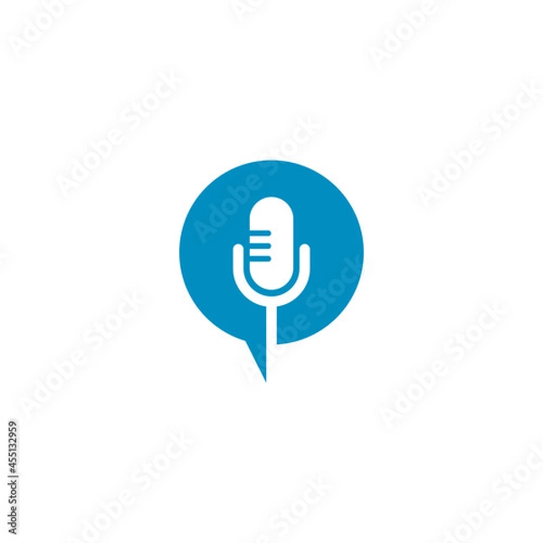 Obraz Voice chat vector logo symbol template
