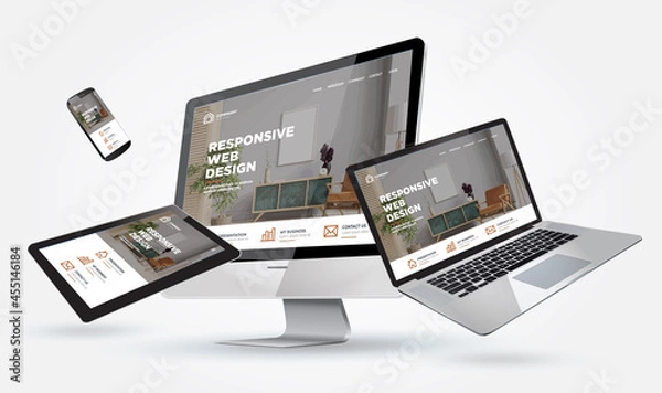 Fototapeta mockup webdesign