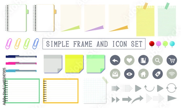 Obraz シンプルフレーム&アイコンセット
