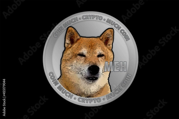 Obraz crypto, doge coin, SHIB coin, crypto currency, does not care theme