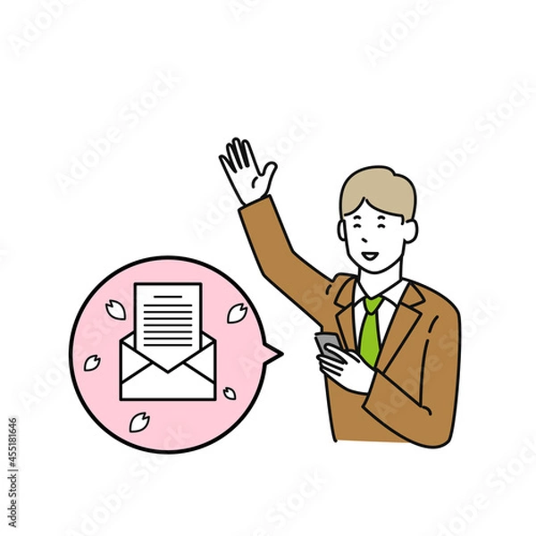 Obraz 合格のメールを受け取って喜ぶ大学生